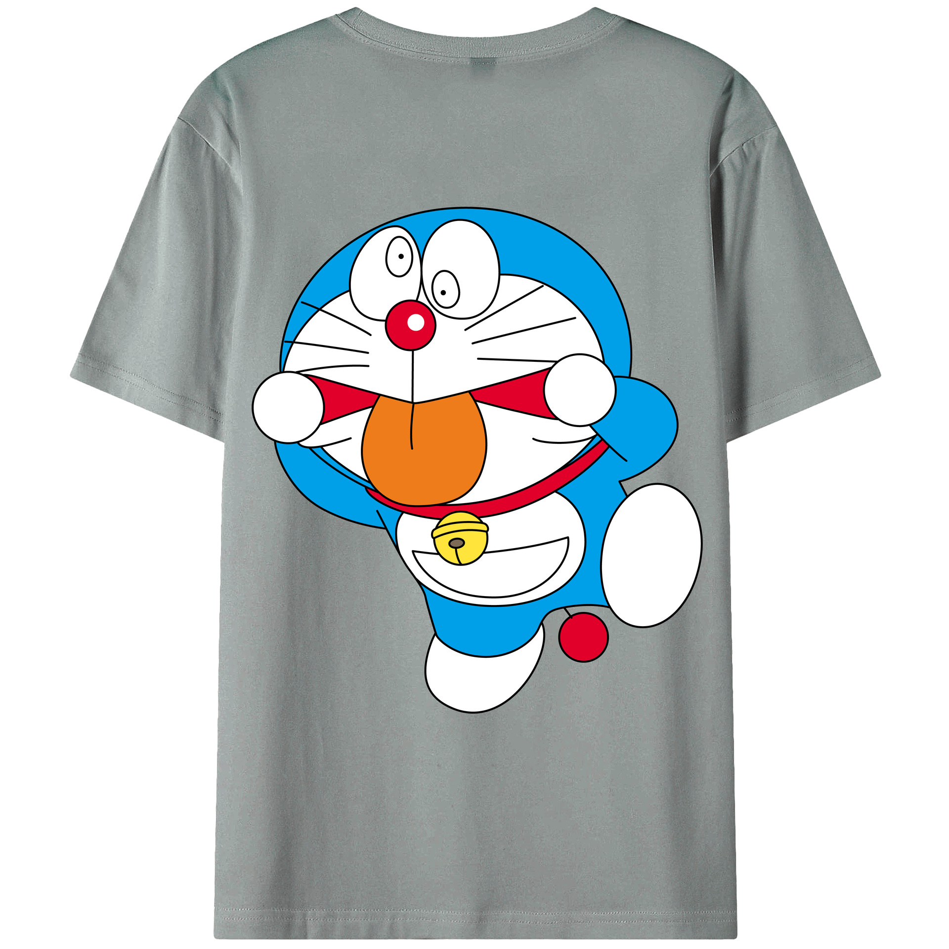 （画像用） ドラえもん Doraemon 綿100％ メンズ半袖Tシャツ（バックプリント） 通気性